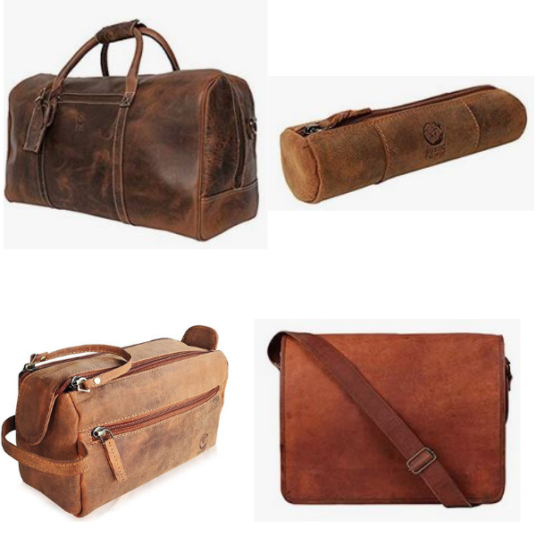 Today only: Leather travel bags from $16