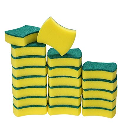 Esonmus 20-pack multi-use heavy duty scrub sponges for $8