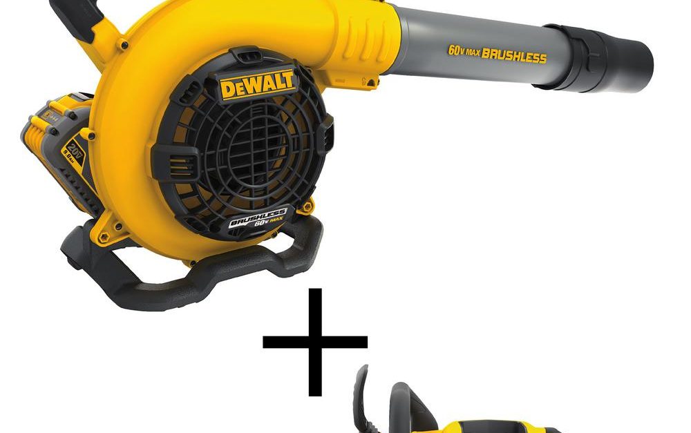 Dewalt Flexvolt 60-volt cordless leaf blower with bonus bare 16-in chainsaw for $319