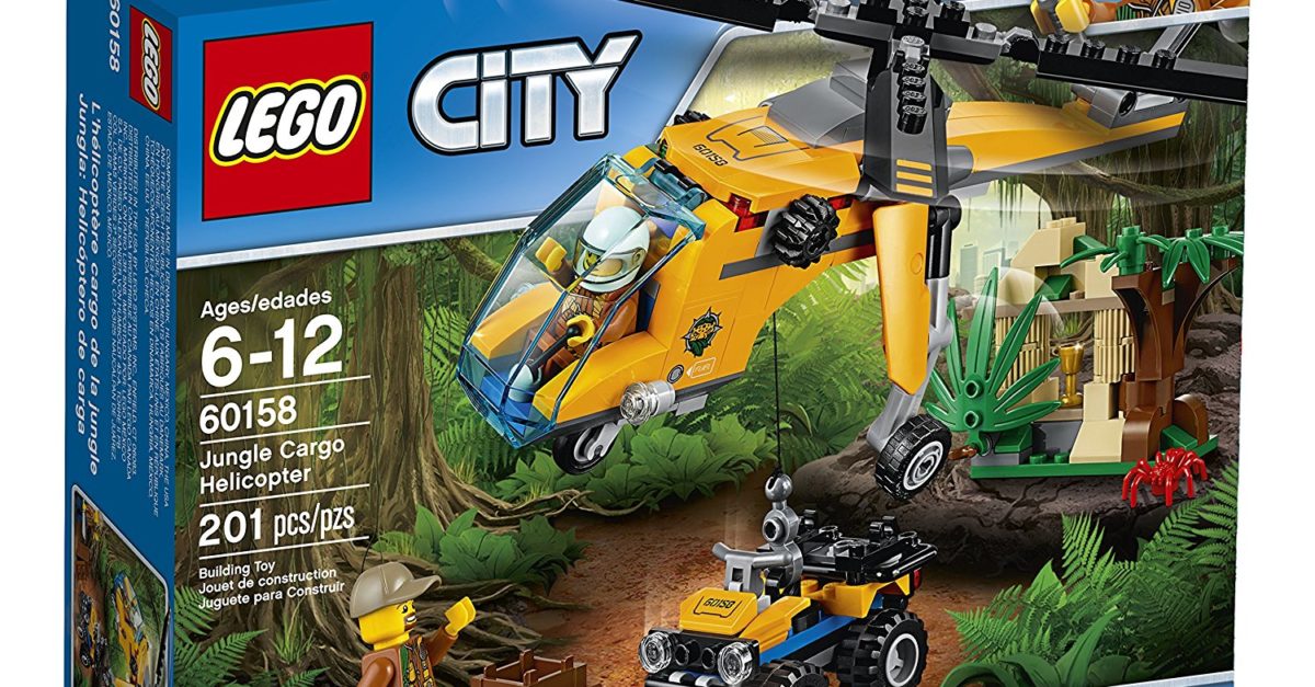 Lego City jungle cargo helicopter building kit for $12