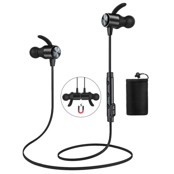 Magnetic Bluetooth 4.1 water resistant headphones for $7