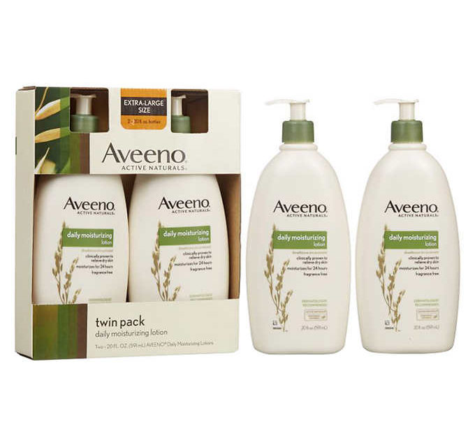 Aveeno daily moisturizing 20-oz lotion 2-pack for $12
