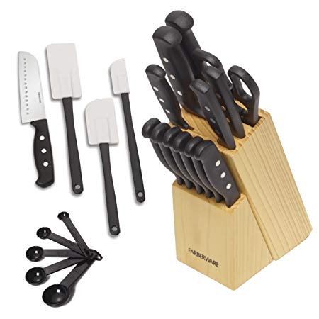 Farberware 22-piece Never Needs Sharpening knife & kitchen tool set for $17