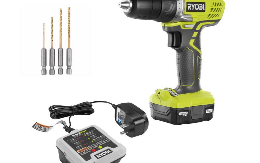 Today only: Ryobi 12-volt lithium-Ion cordless drill kit with battery for $35