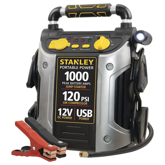 Stanley 1000 peak jumpstarter with air compressor for $90