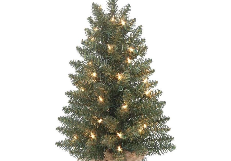 Holiday Living 24-inch pre-lit tabletop Christmas tree for $4