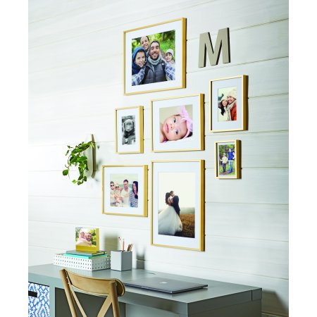 Better Homes & Gardens 7-piece frame set in gold for $12
