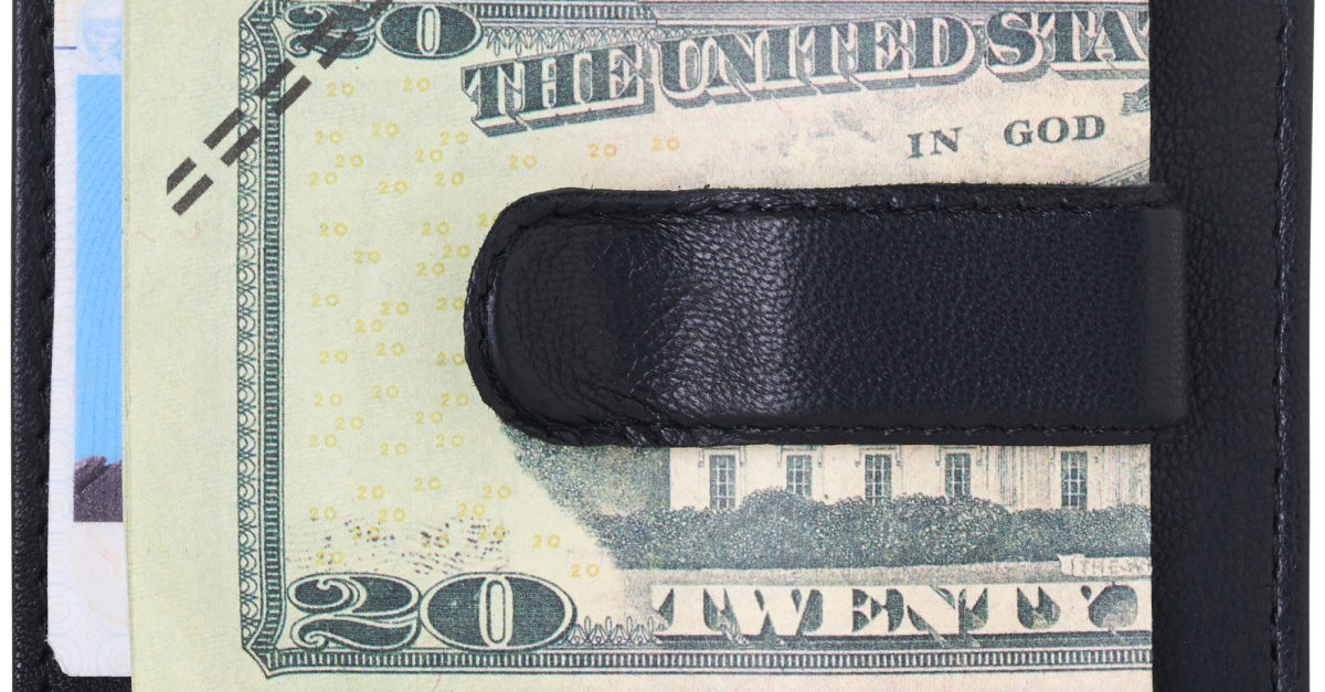 Alpine Swiss men’s wallet leather money clip for $6