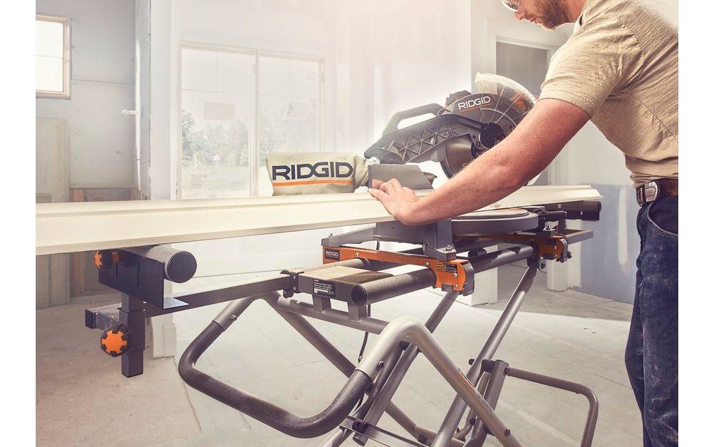 Ridgid universal mobile miter saw stand with mounting braces for $99