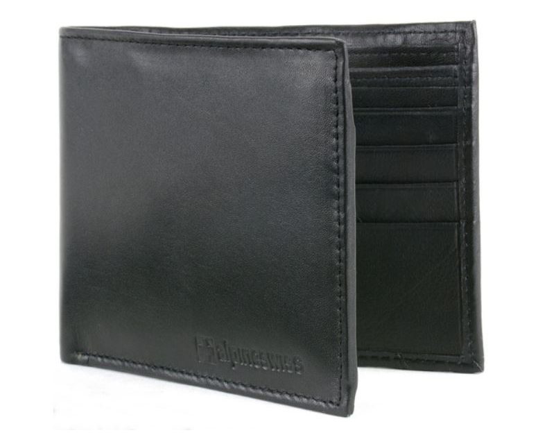 Alpine Swiss men’s leather wallet for $6, free shipping