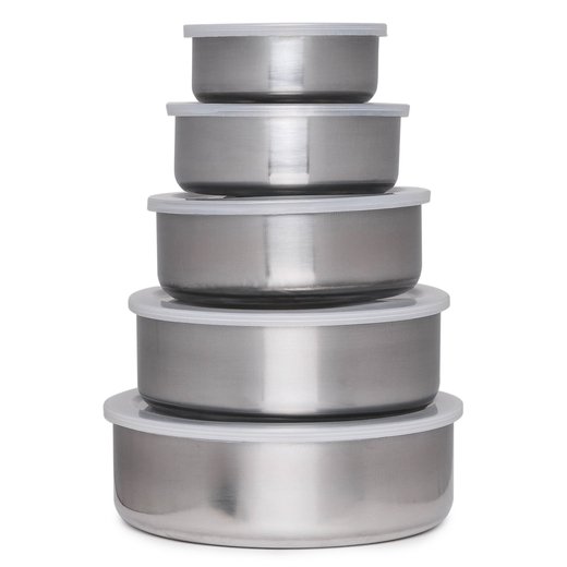 10-piece stainless steel container set for $5