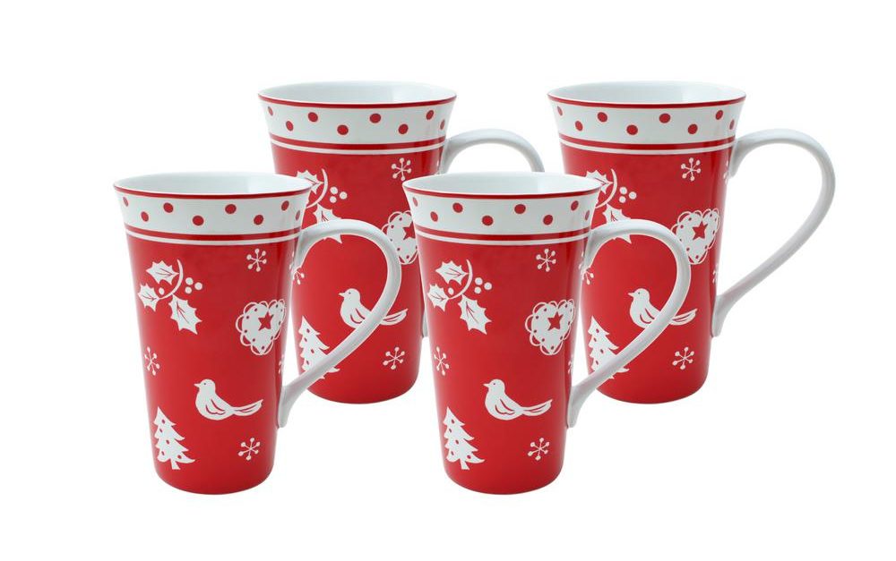 Set of 4 holiday 222 Fifth latte mugs for $7.50