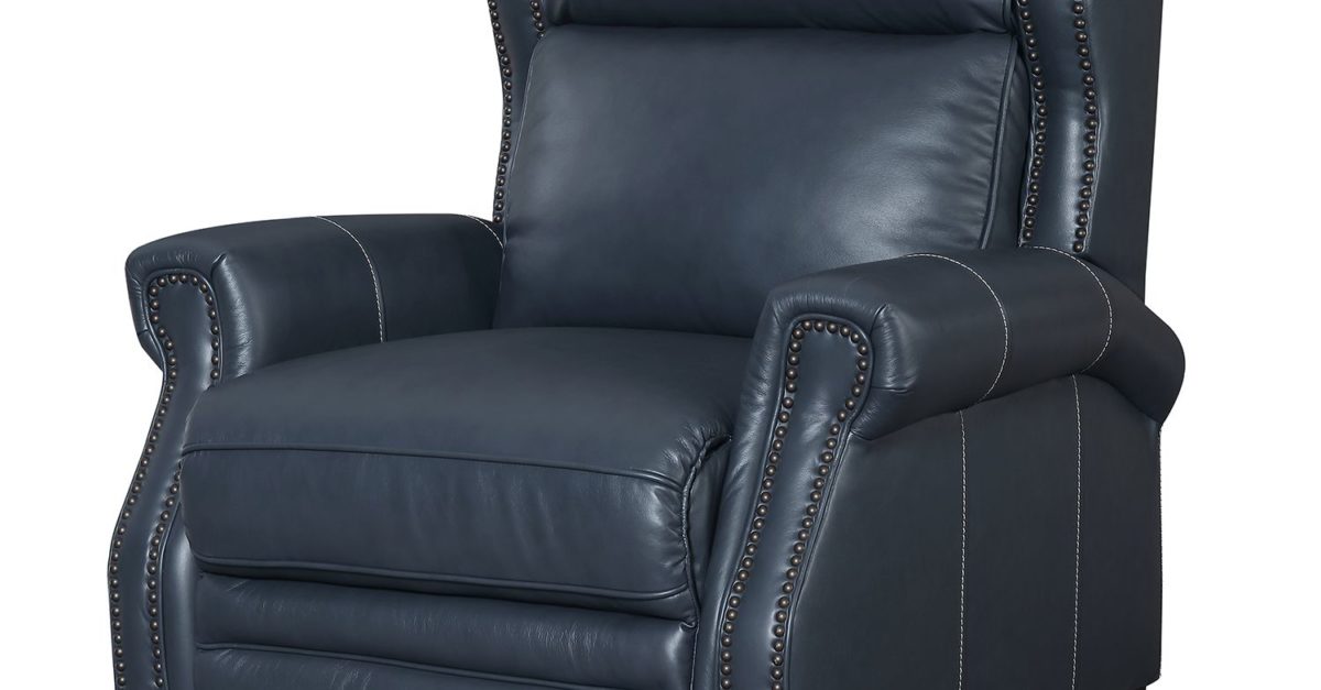 Reagan leather press back recliner for $250