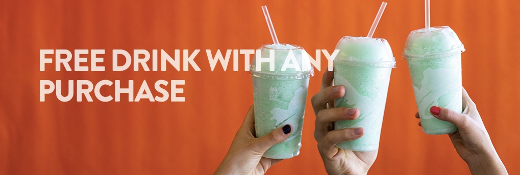 Taco Bell: Get a FREE drink with any purchase