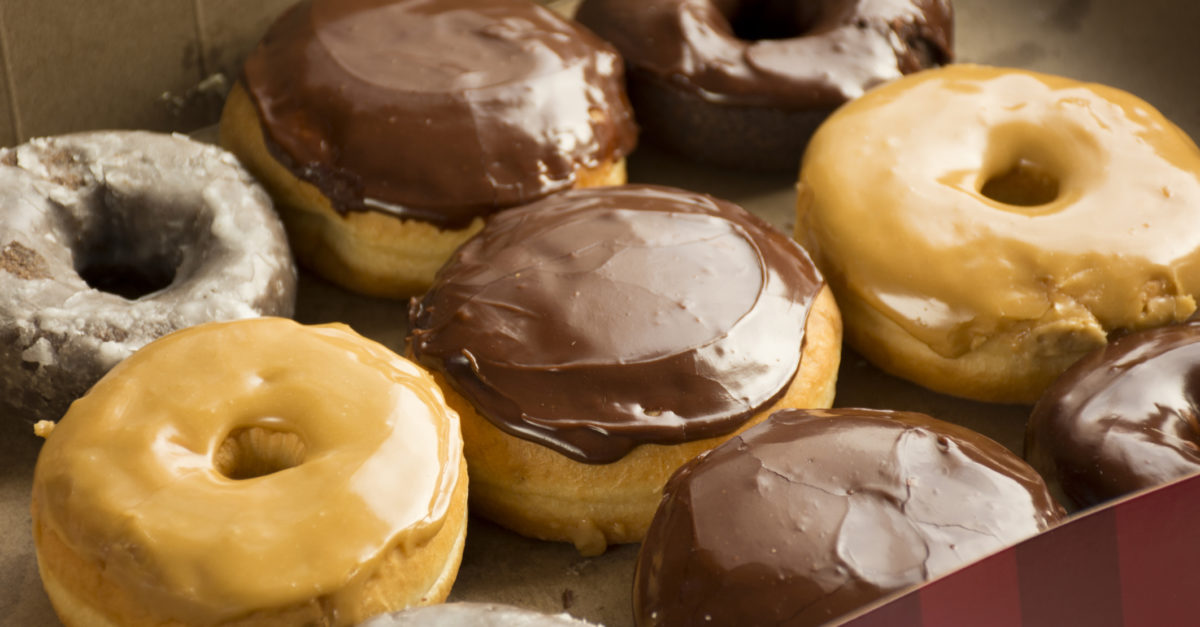 Krispy Kreme: FREE Chocolate doughnut with purchase today only!