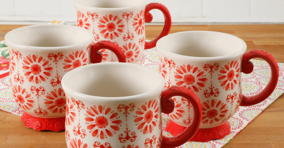 The Pioneer Woman 4-piece floral mug set for $10