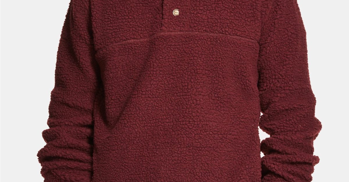 Weatherproof Vintage men’s 1/2 button mock snap sweater for $11