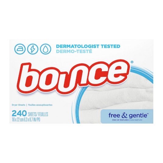 Bounce 240-count fabric softener and dryer sheets for $4
