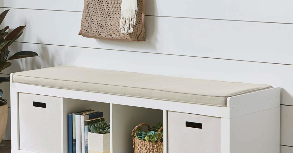 Better Homes and Gardens 3-cube organizer bench for $60