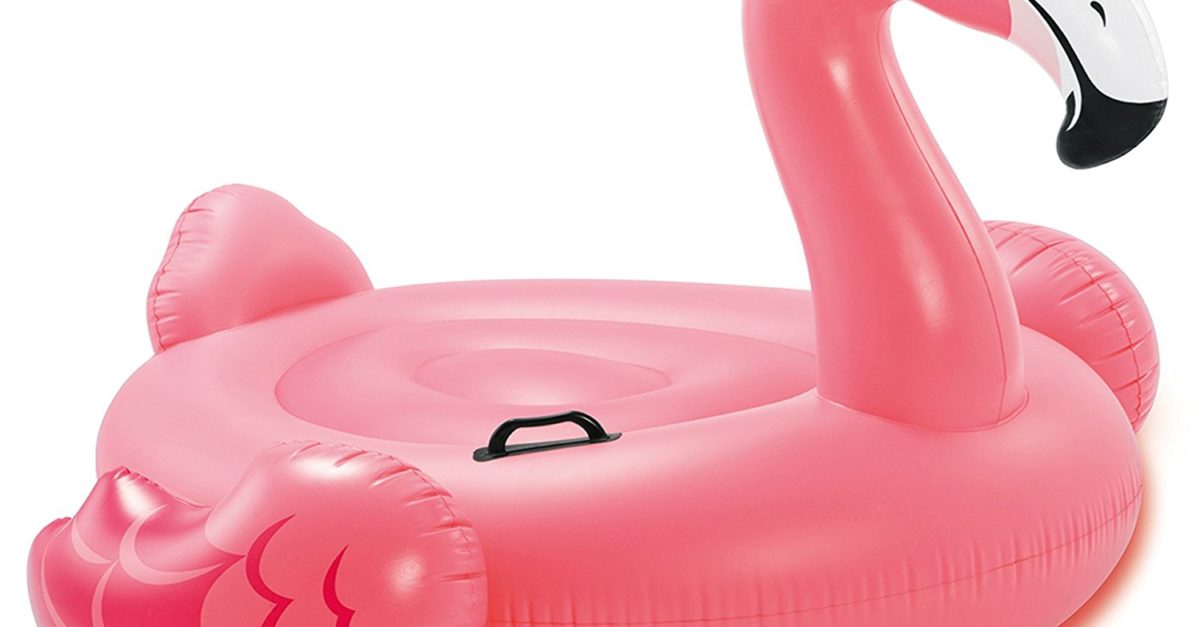 Price drop! Intex inflatable flamingo ride-on pool float for $10
