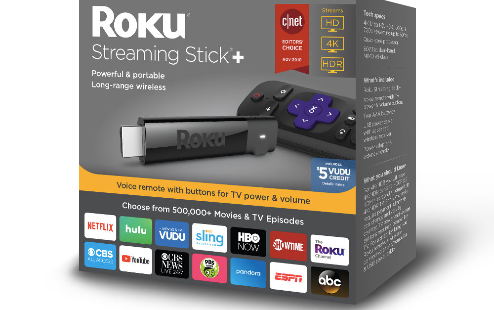 Roku 4K UHD Streaming Stick+ for $30