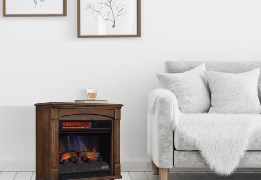 Electric fireplace heaters from $40 at Walmart