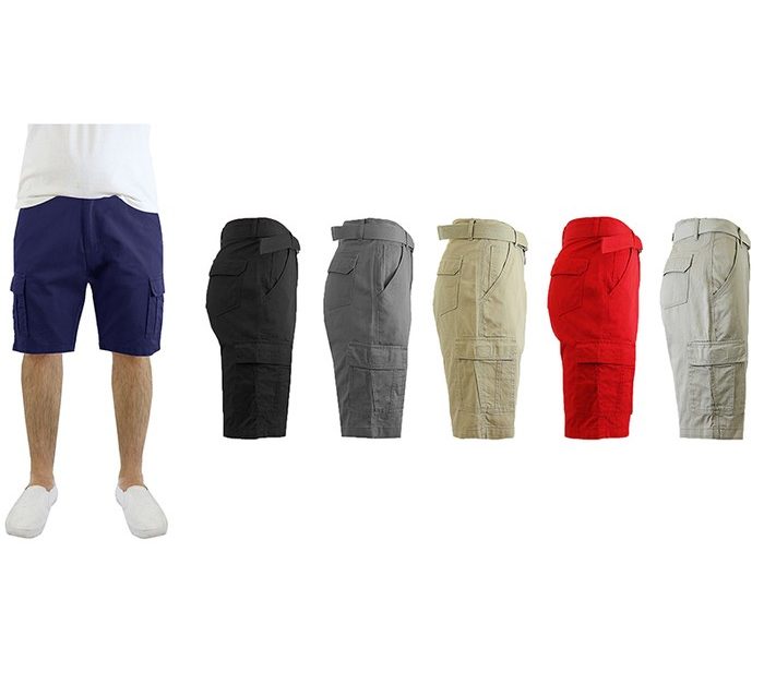Men’s cotton cargo shorts for $12, free shipping