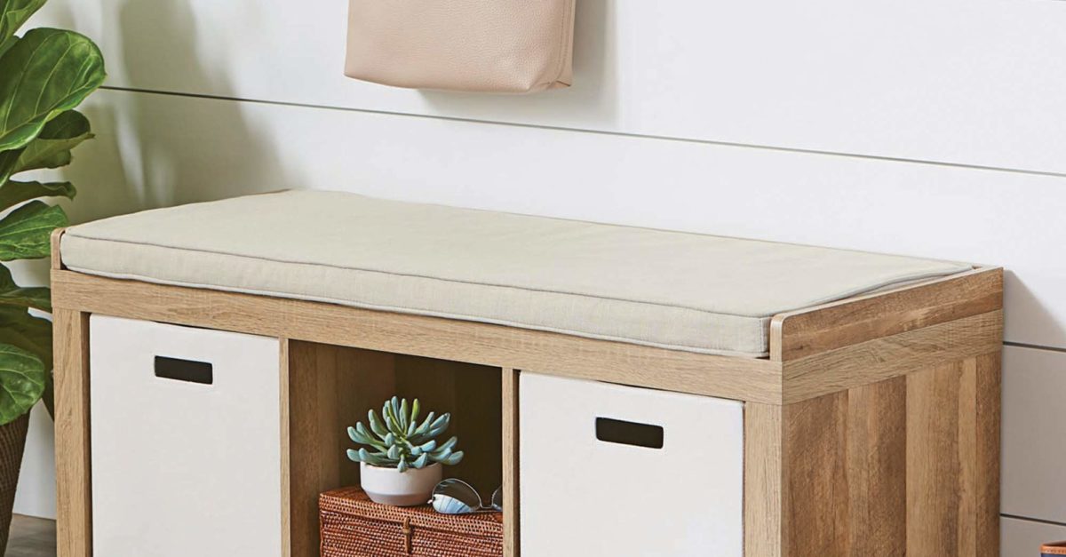 Better Homes and Gardens 3-cube organizer storage bench for $50