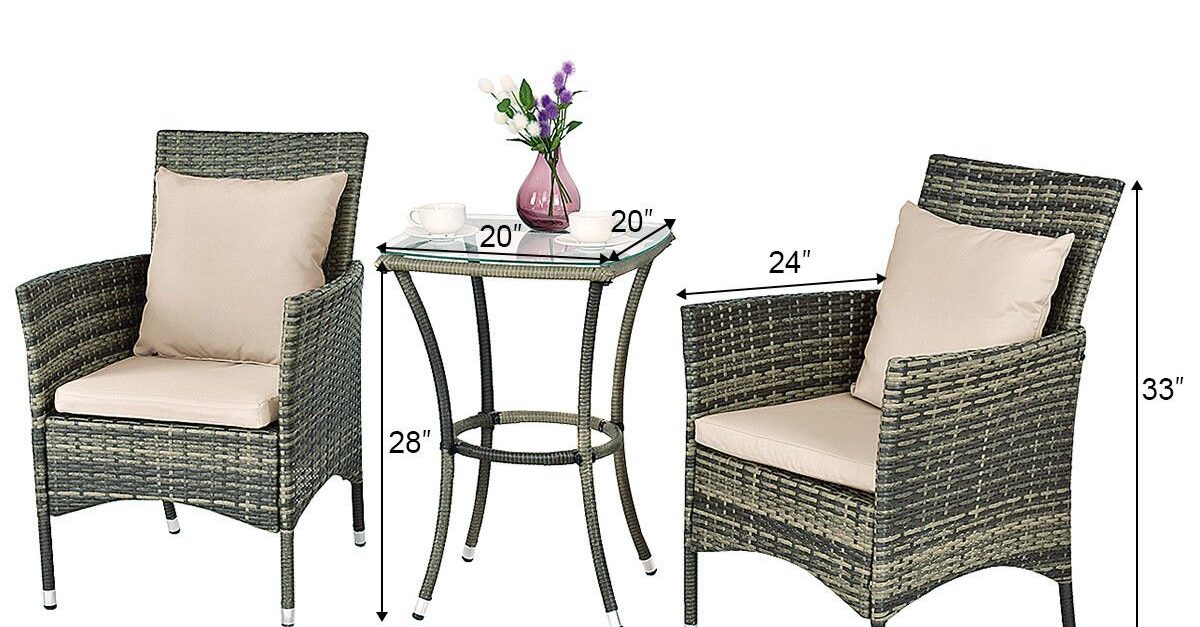 3-piece outdoor furniture set from $104