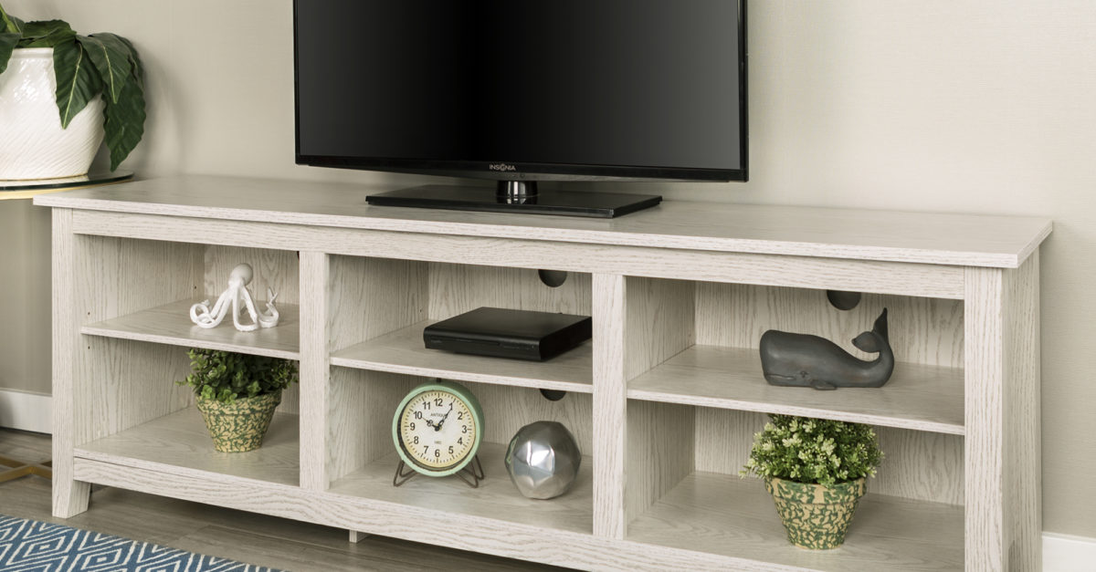 70″ wood TV media storage stand for $140, free shipping