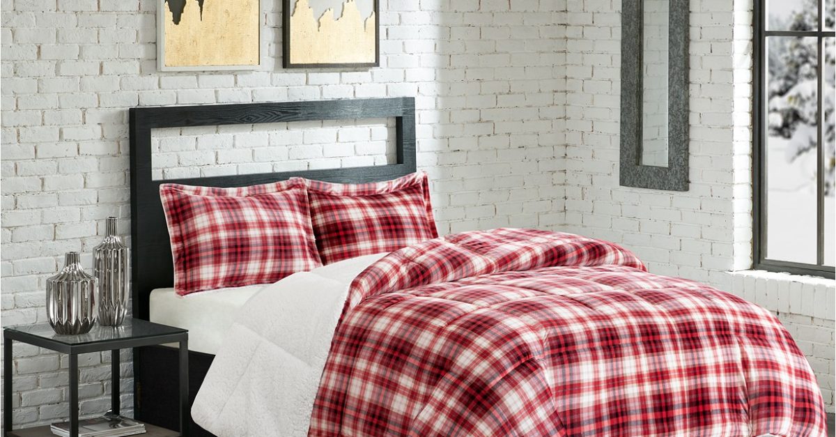 Premier Comfort reversible micro velvet and sherpa down alternative comforters for $30