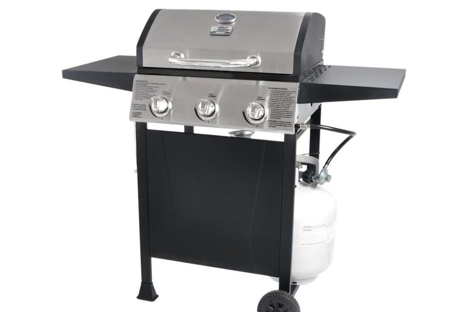Ends today! Blue Rhino stainless steel 3-burner gas grill for $99
