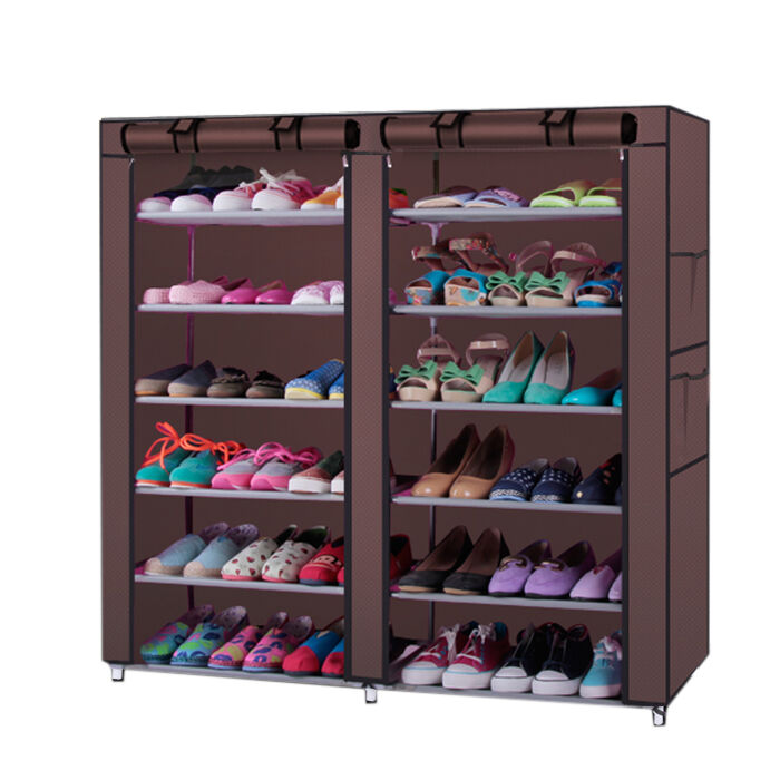 6-tier shoe shelf closet organizer with cover for $15