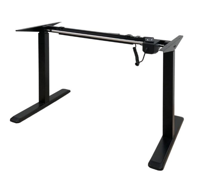 Black Electric height-adjustable desk frame with single motor for $171
