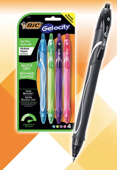 FREE pack BIC® Gel-ocity® pens after rebate