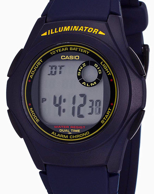 Casio men’s 10-year battery digital blue resin watch for $9, free shipping