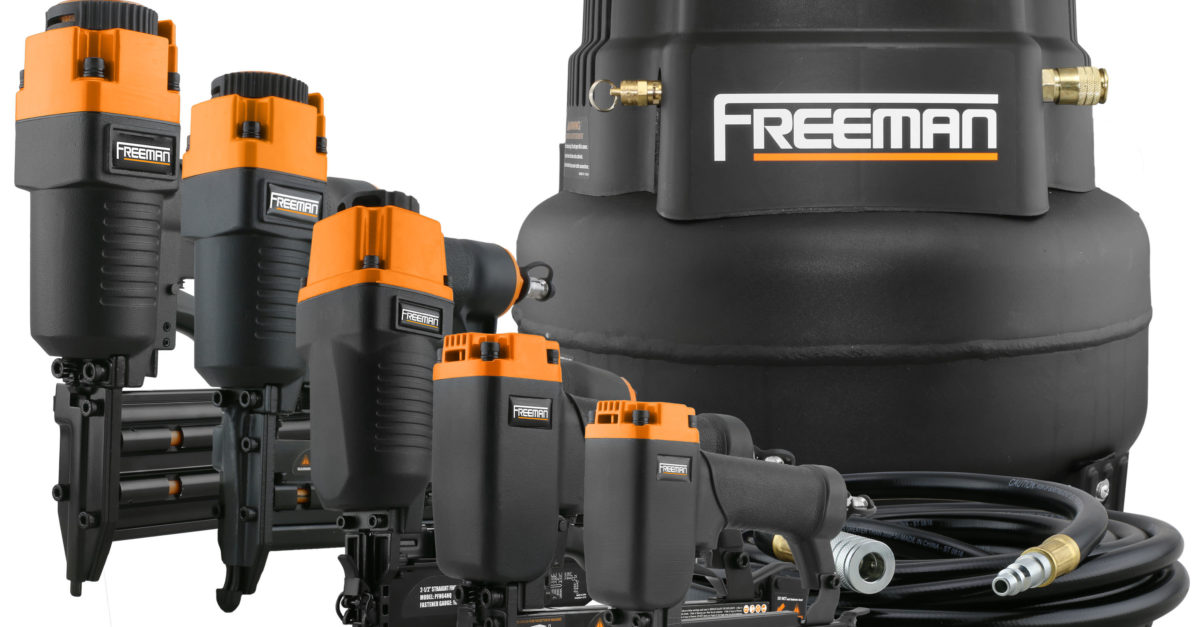Freeman 5-piece nailer kit with 6-gallon air compressor & toolbelt for $219