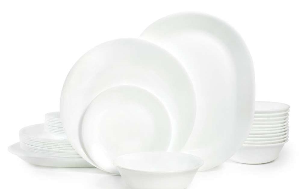 38-piece Corelle white dinnerware set for $87