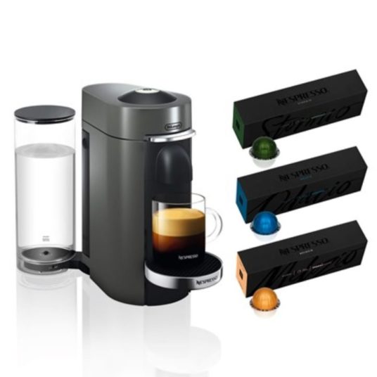 Today only: Nespresso VertuoPlus deluxe coffee and espresso maker with 30 pods for $190