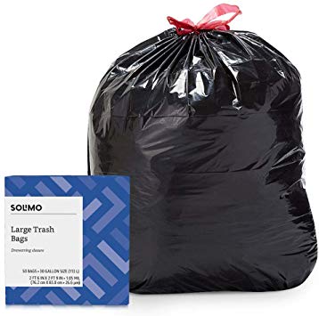 Prime members: Amazon brand Solimo 50-ct drawstring trash bags for $5