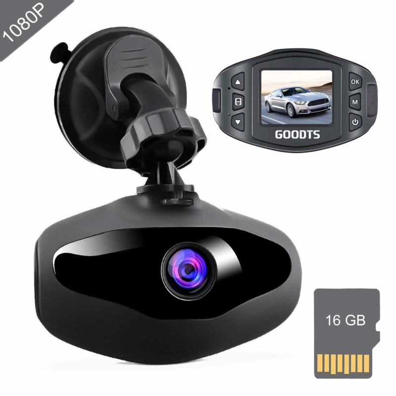 Goodts dash cam with 16GB memory card for $25
