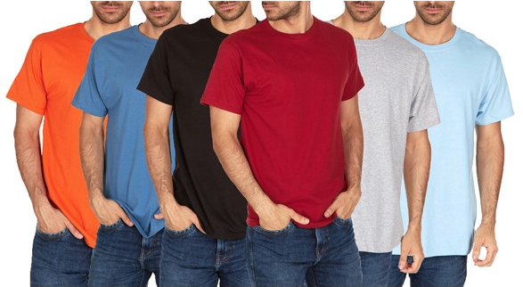 Today only: 6-pack Hanes men’s ComfortSoft tees for $16