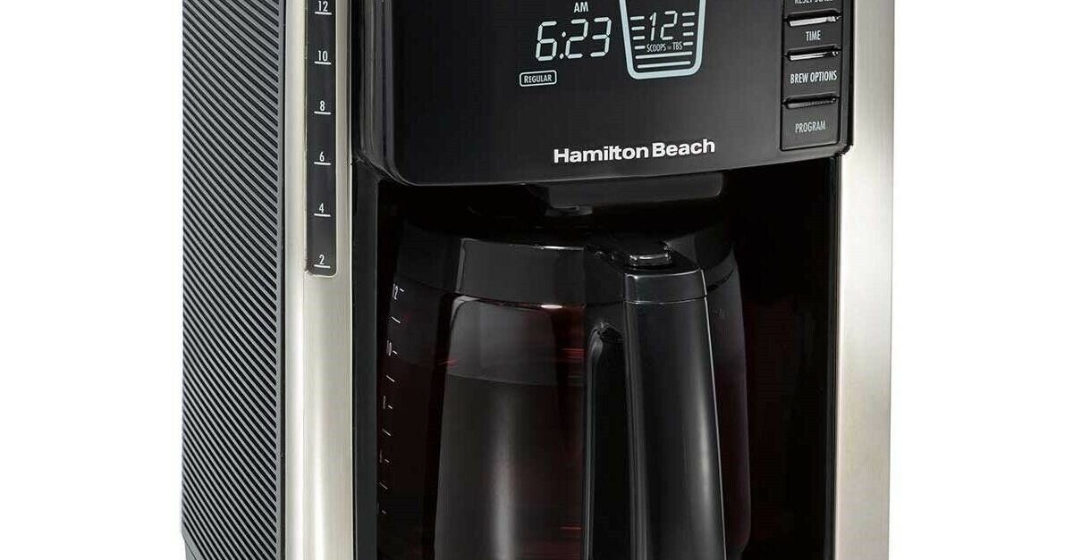 Hamilton Beach 12-cup TruCount programmable coffee maker for $16, free shipping