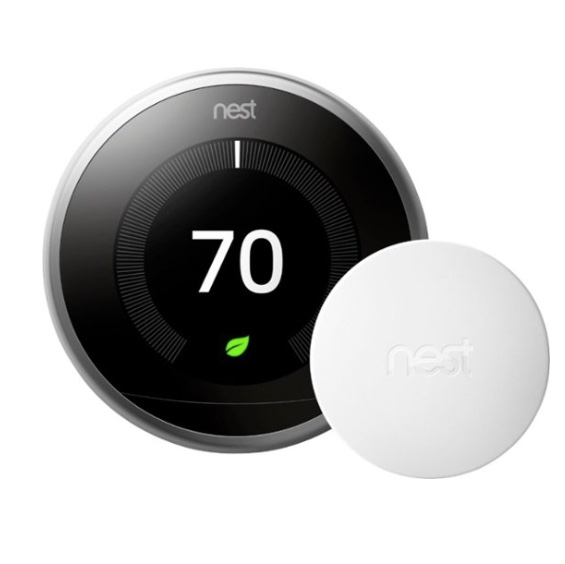 Nest 3rd gen thermostat with temperature sensor + FREE Google Home Mini for $200
