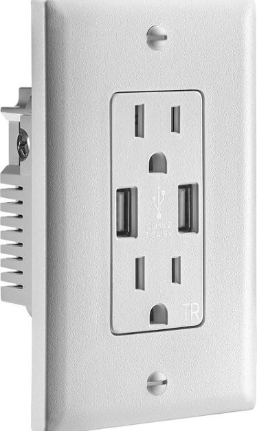 Insignia USB charger wall outlet for $10