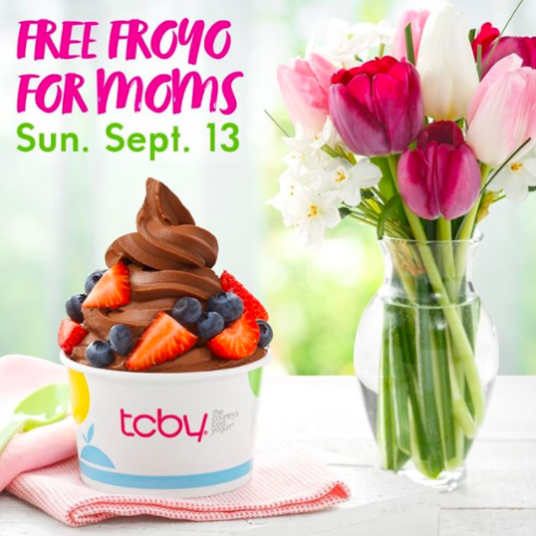 TCBY: Moms can enjoy FREE yogurt on September 13!