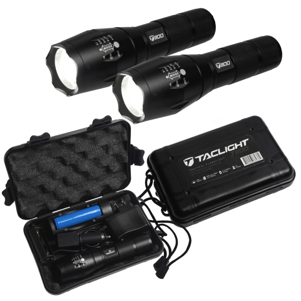 Today only: 2 TacLight 1100-lumen flashlight kits for $15