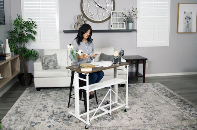 UP2U sit-stand adjustable fold-away desk for $110 shipped