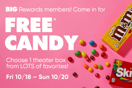Rewards members get FREE theater candy this weekend at Big Lots