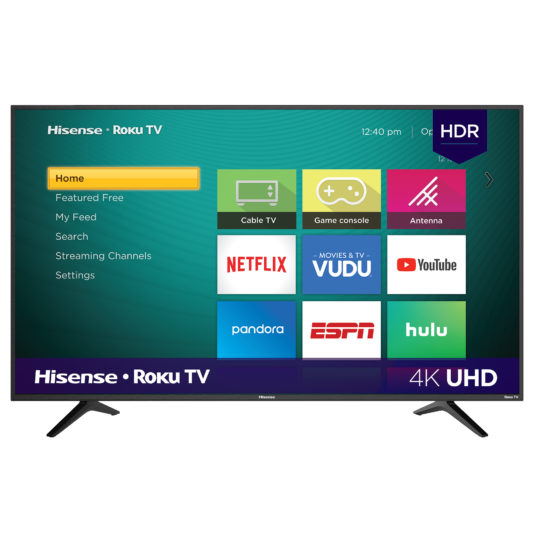Hisense 58″ 4K Ultra HD Roku smart TV for $278